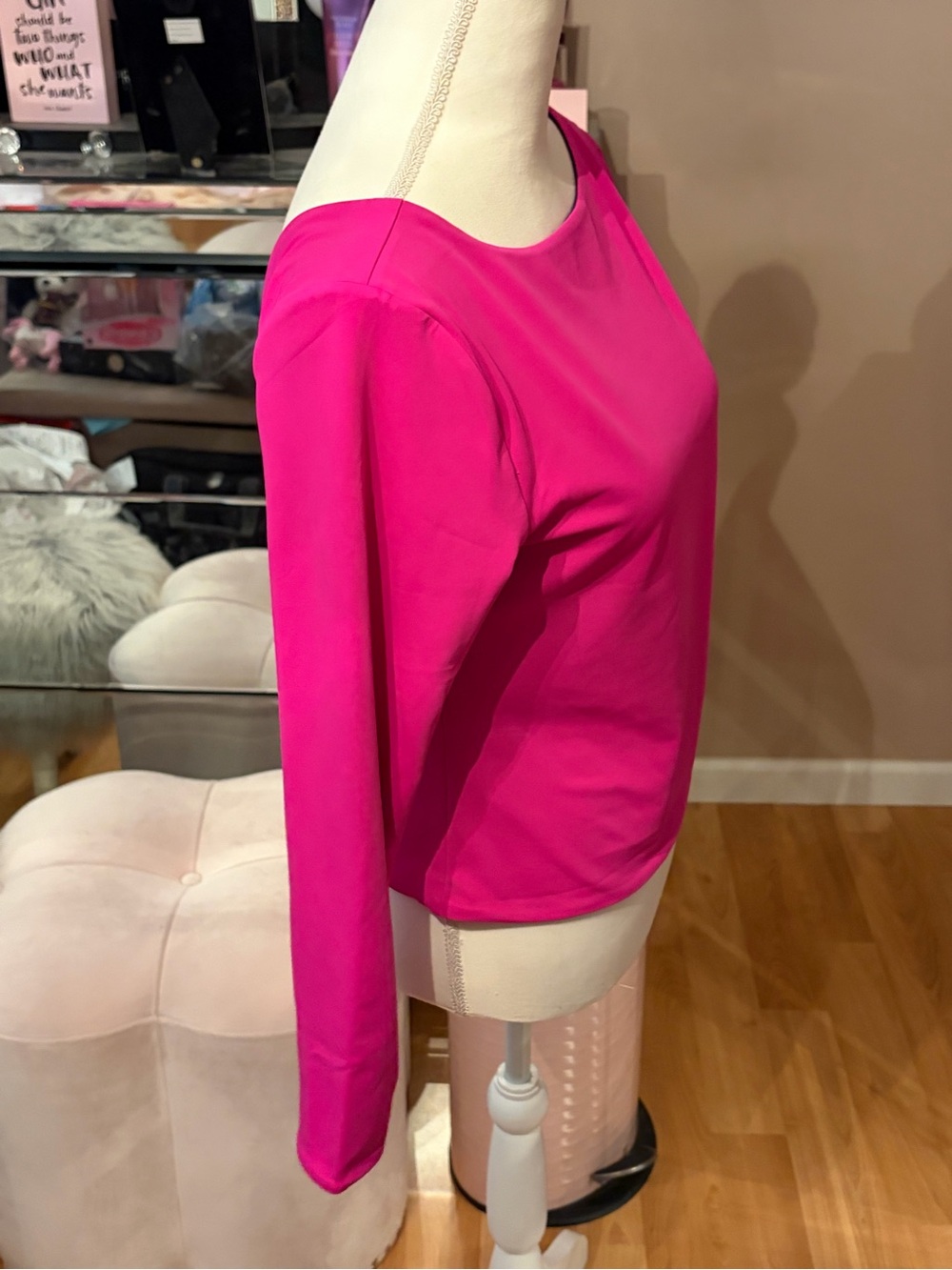 Express Pink and Purple Body Contour High Compression Reversible Scoop Neck Sz L - Picture 10 of 13
